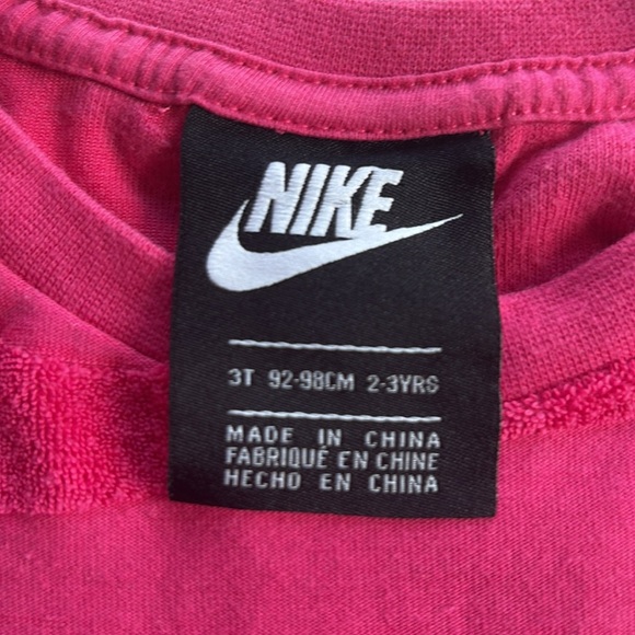 PINK NIKE SHORT SLEEVE TERRY CLOTH DRESS - Picture 5 of 7
